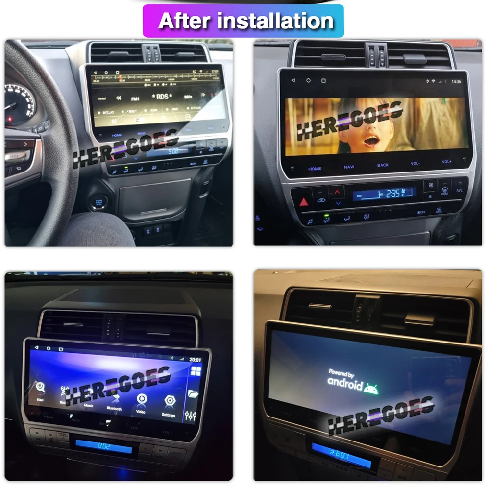 Автомобильный мультимедийный плеер Carplay 2din Android 10 для Toyota Land Cruiser Prado 150 2018 2019 2020