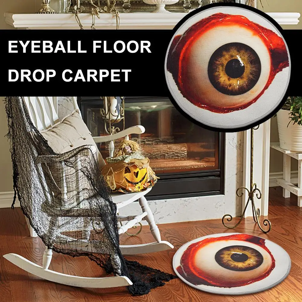

Unique Eyeball Floor Drop Carpet Crystal Velvet Soft Carpet Interior Door Mat Rug Bathroom Bedroom Rug Festival Home Decoration