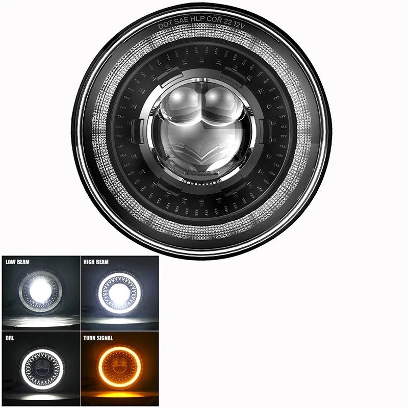 

Универсальная 7-дюймовая Светодиодная Мотоциклетная Фара Для JEEP Wrangler JK Harley Touring Classic Electra Road King Yamaha...