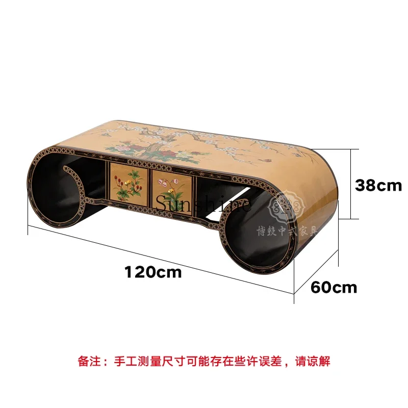 Новый китайский роскошный антикварный объемный стол из цельного дерева простой