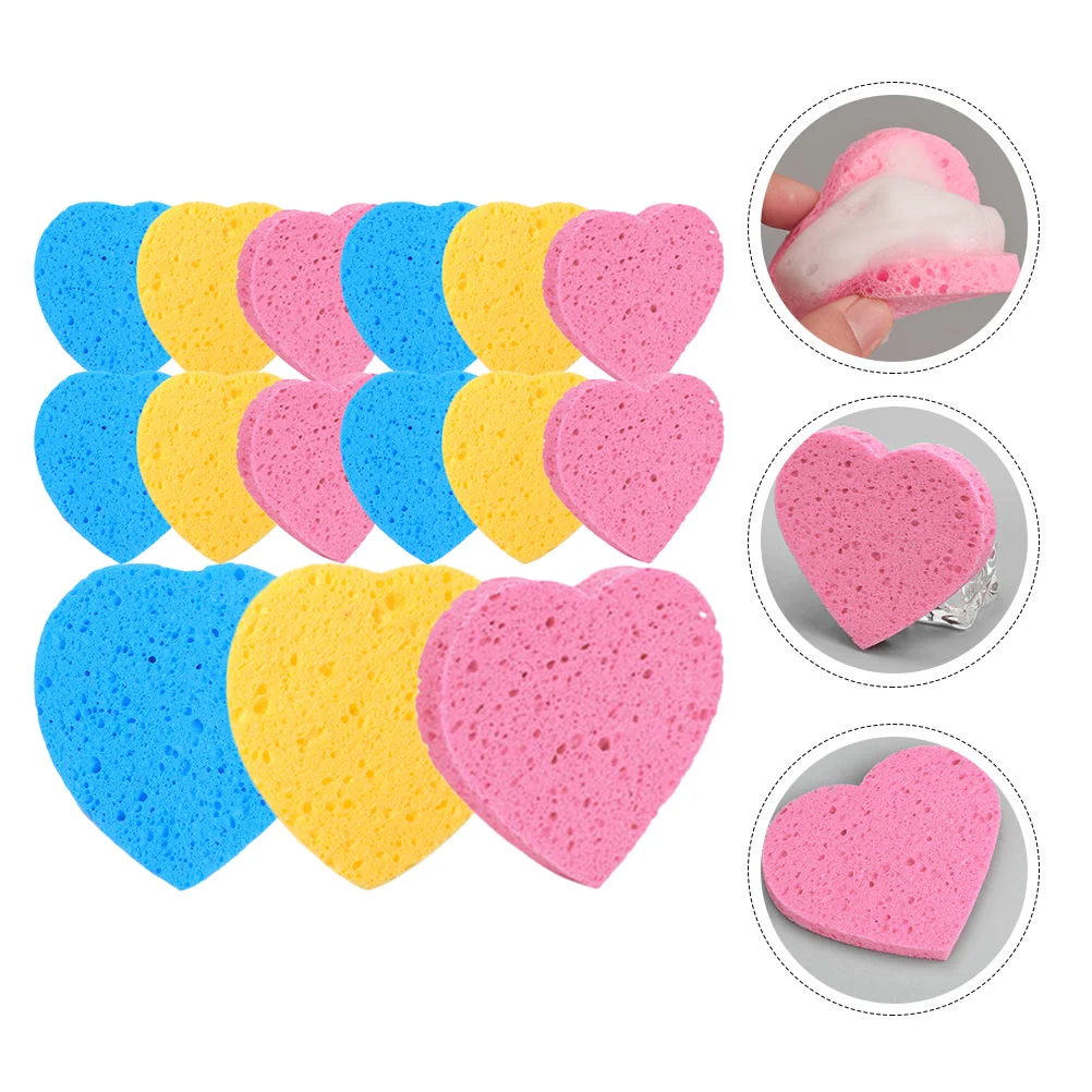 

Sponge Face Facial Compressed Makeup Removal Cleansing Spa Skin Pad Exfoliating Wash Skincare Cellulose Dead Beauty Heart