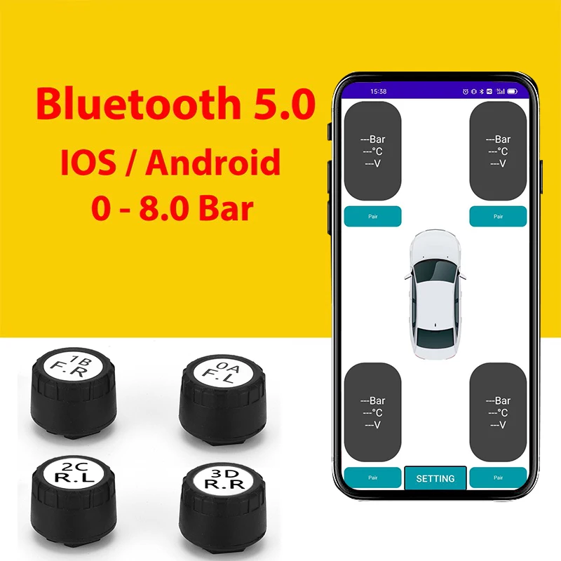 Система контроля давления в шинах Bluetooth 5 0 для iOS и Android |