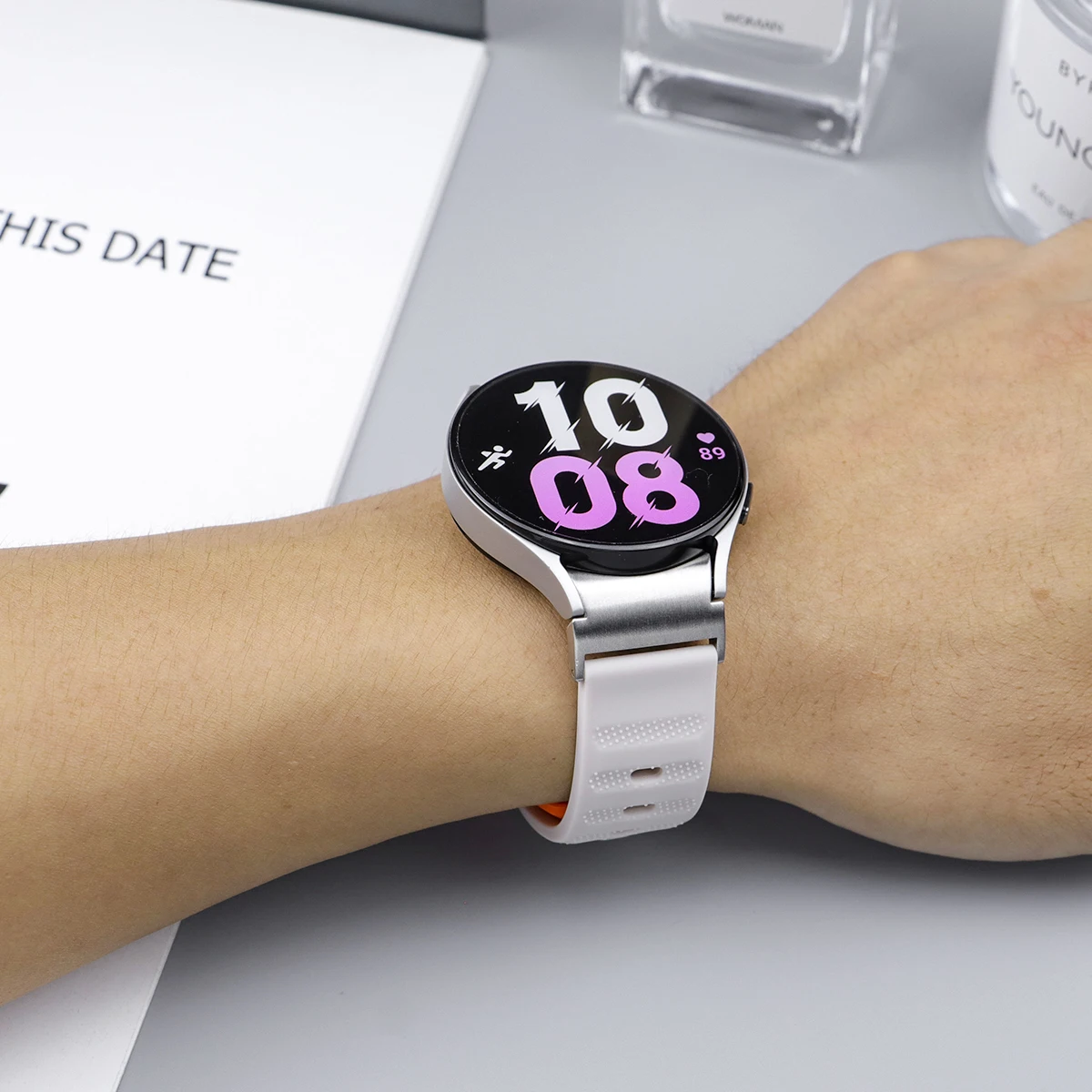 Силиконовый ремешок для Samsung Galaxy Watch 6 5 4 40 мм 44 5Pro 45 без зазоров дышащий 6/4 Classic 43 47 42