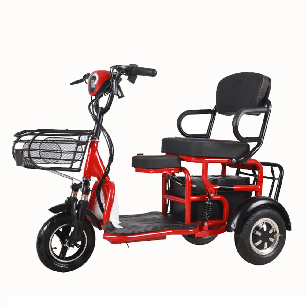 

48V Electro-Tricycle 8-30Ah Lithium Battery Mobility Scooter 500W Brushless Motor Foldable Three Speed Transmission