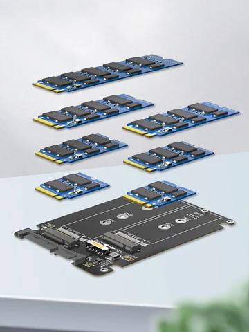 Двойной адаптер B+M Key M.2 NGFF SSD на 2,5 SATA III Адаптер M2 NGFF на SATA Карта HDD Дисковод Корпус SSD Корпус с корпусом