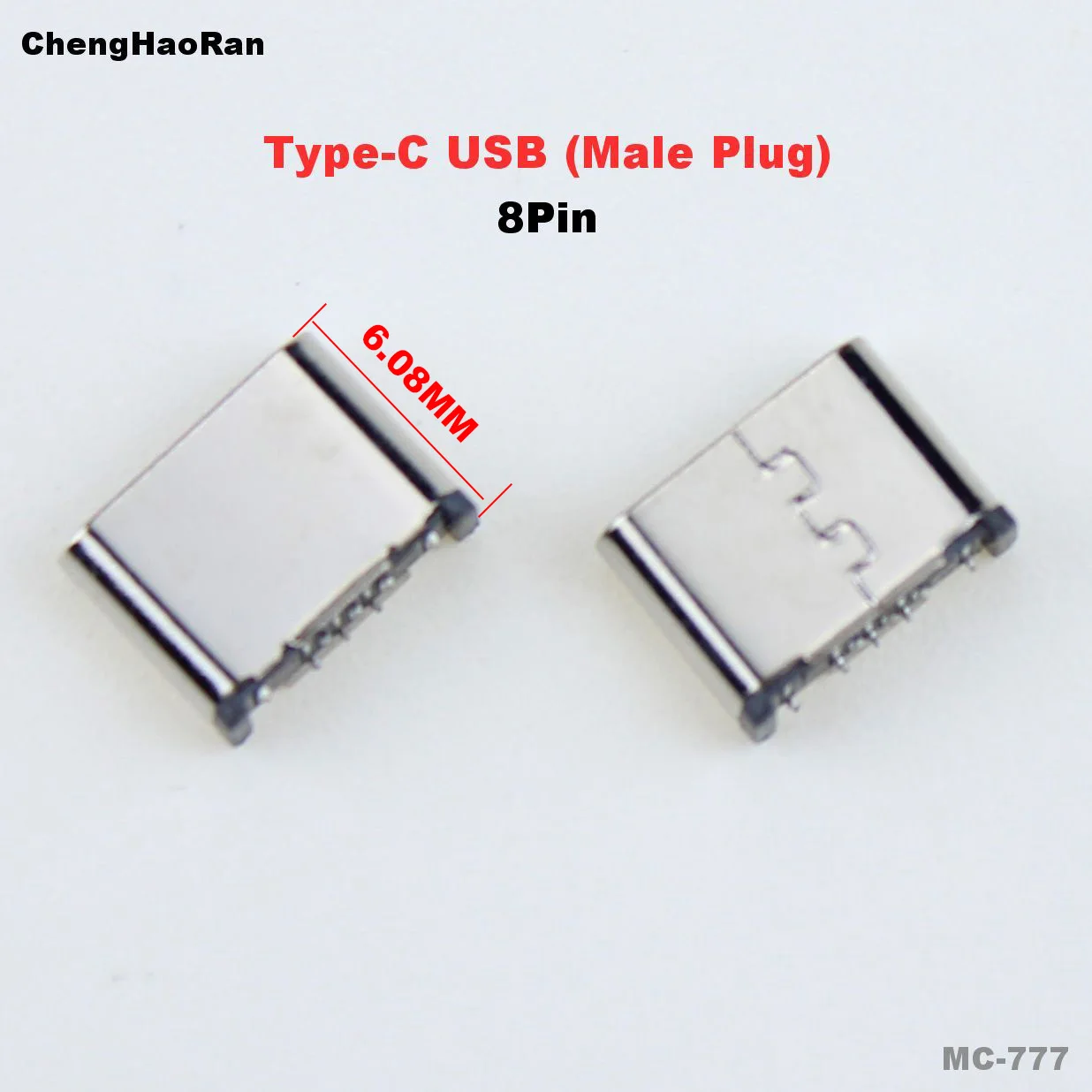 

2/5/10pcs 8pin 6mm Height Typc C USB 3.1 Jack Male Plug Connector for PCB Test Board DIY Parts Welding Cable Wire Line