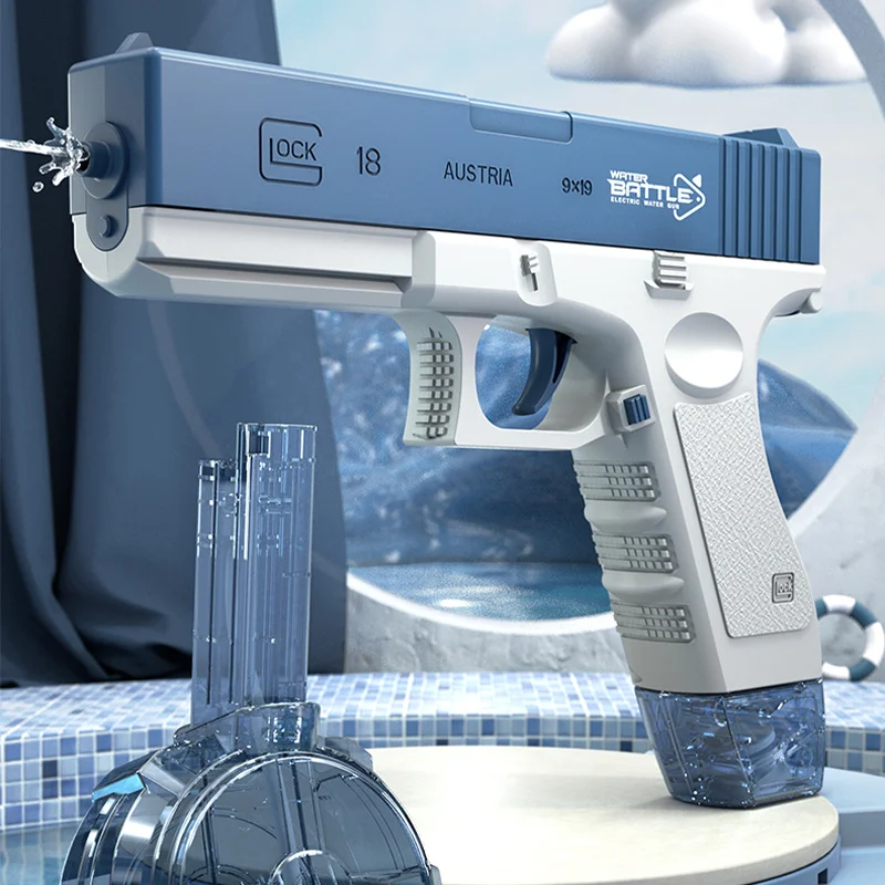 Capacity Glock Water Gun Automatic Electric Burst Large Portable Water Summer Swimming Pool Beach Outdoor Shooting Party Toys