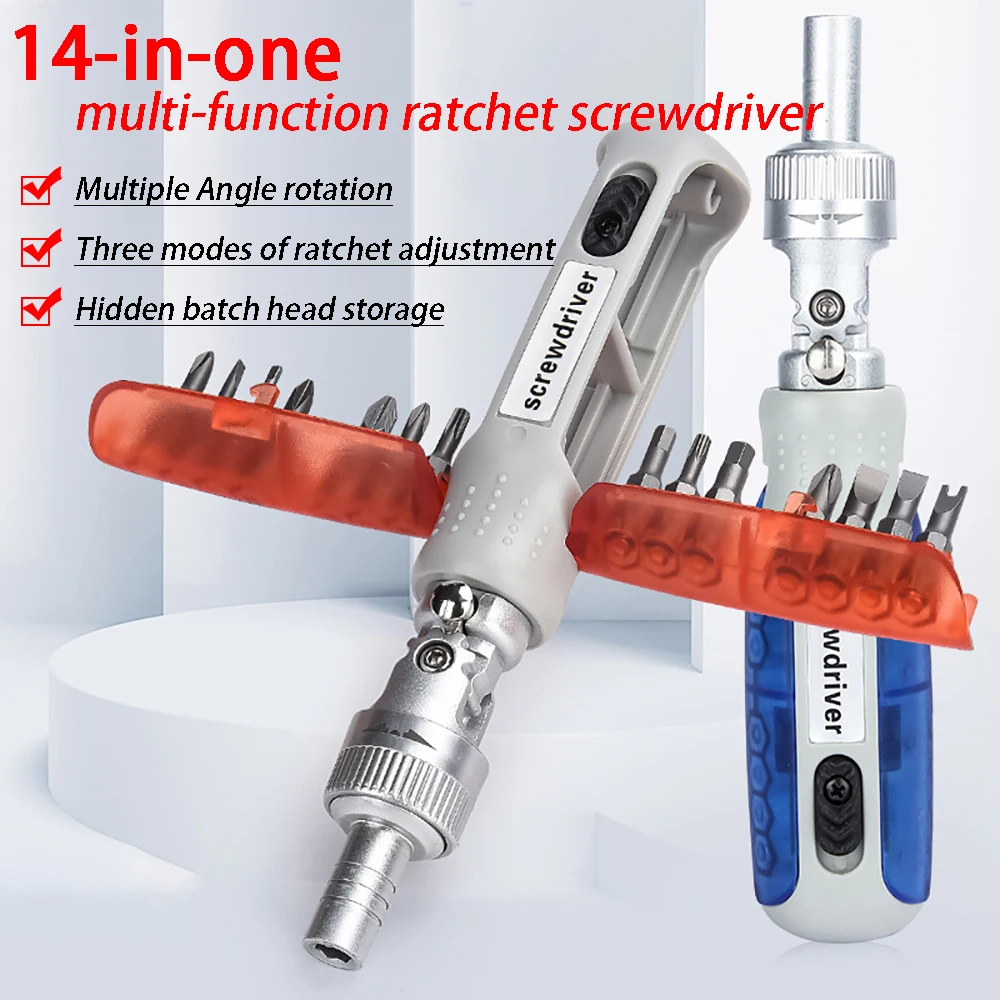 

14-in-1 bits Ratchet Wrench Screwdriver Set Chave De Fenda Parafusadeira Sets Juego De Destornilladores Screw Driver Tools