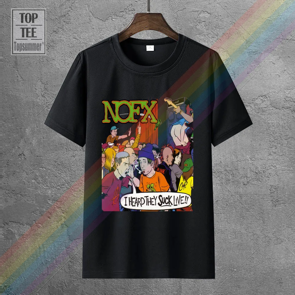 

T Shirt Design Printing Men'S Fashion 2017 O-Neck Own Christmas Popular Nofx Rock Band Black Short-Sleeve Tee Shirts