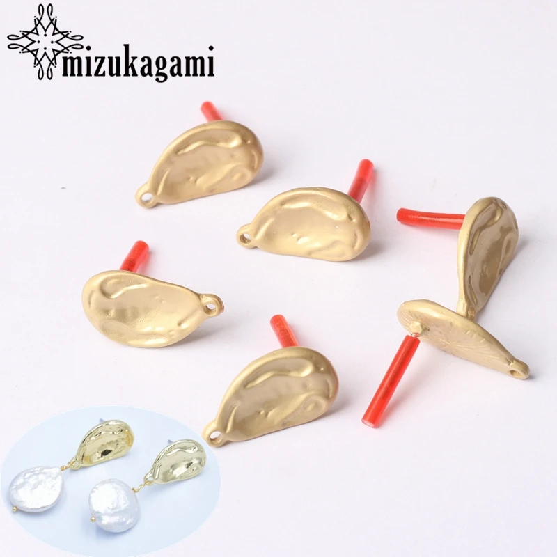 Серьги-подвески из цинкового сплава в форме капли базовые соединители 12*20 мм 6