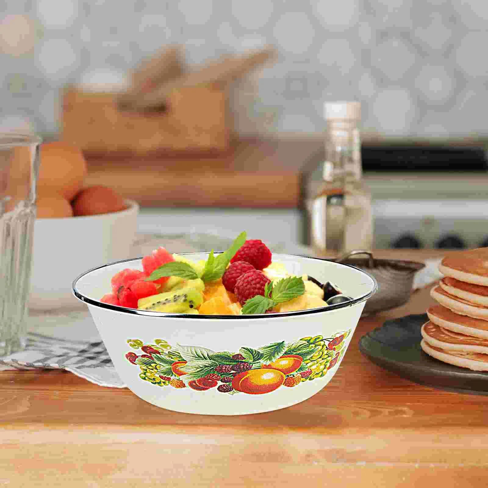 Эмалированная миска для еды супа сервировка эмалированная посуда винтажный