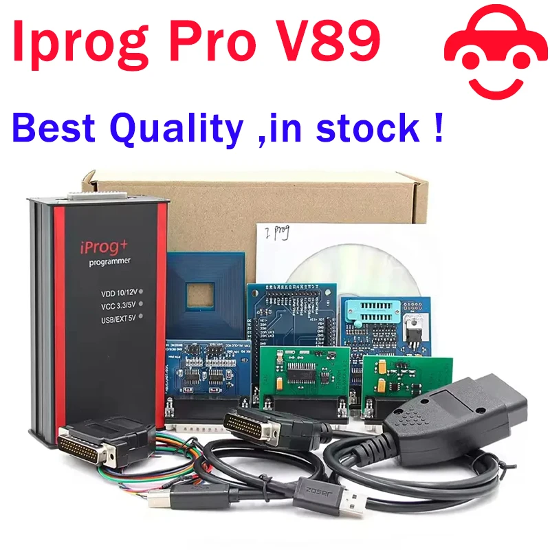 Полный набор IProg Pro V89 2024 Iprog V87 IMMO/KM/радио/подушка безопасности сброс приборной
