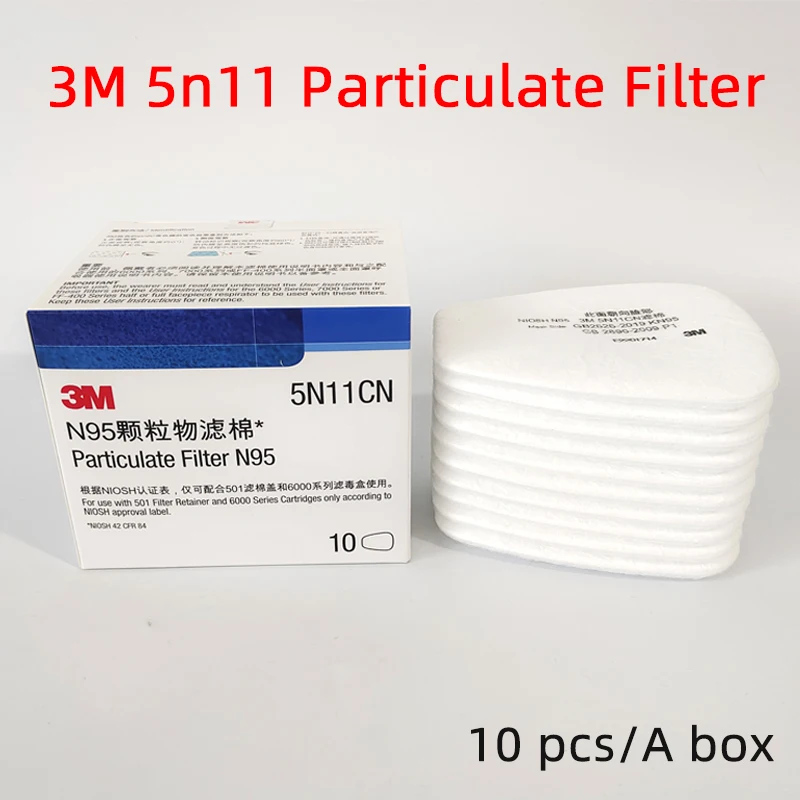 

Original Genuine 10 Pieces 3M Dust Filter Cotton 5N11 Particulate Filter Cotton Accessories With 6200/720p