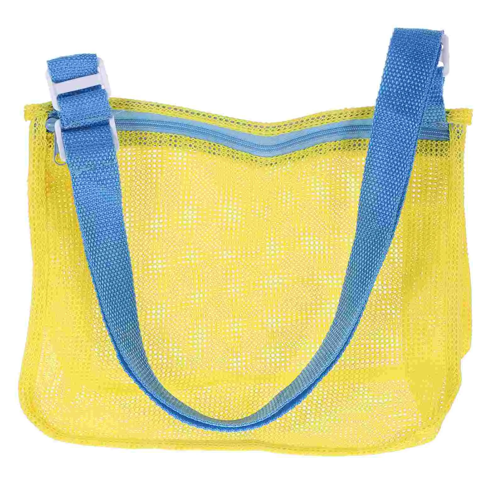 

Beach Shell Mesh Sea Toys Sand Kids Storage Grocery Collecting Travel The Shells Up Pouch Shower Picking Adjustable Straps