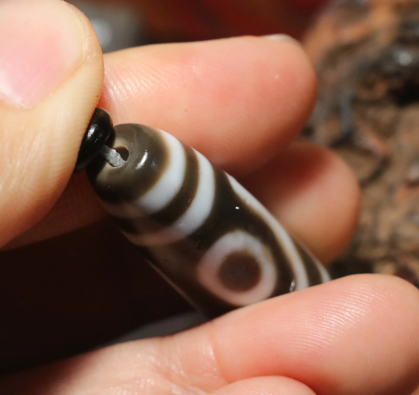 4A ультра энергия Тибетский старый жирный Агат Ruyi 2 Eyed Pure Love Symbol Totem Женская