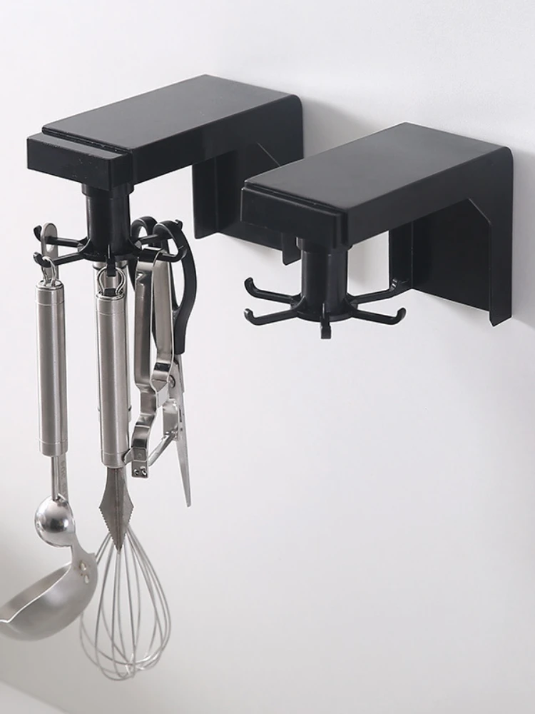 

Rotated Kitchen Hooks Kitchen Rotate Storage Rack Cupboard Shelf Hanging Hook Organizer Closet Clothes Shelf Hanger Holder