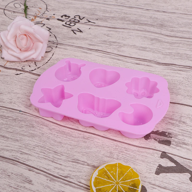 

6 Grid Silicone Mold Cake Decoration DIY Handmade Soap Mold Supplies 6Holes Chocolate Fondant Cake Mould