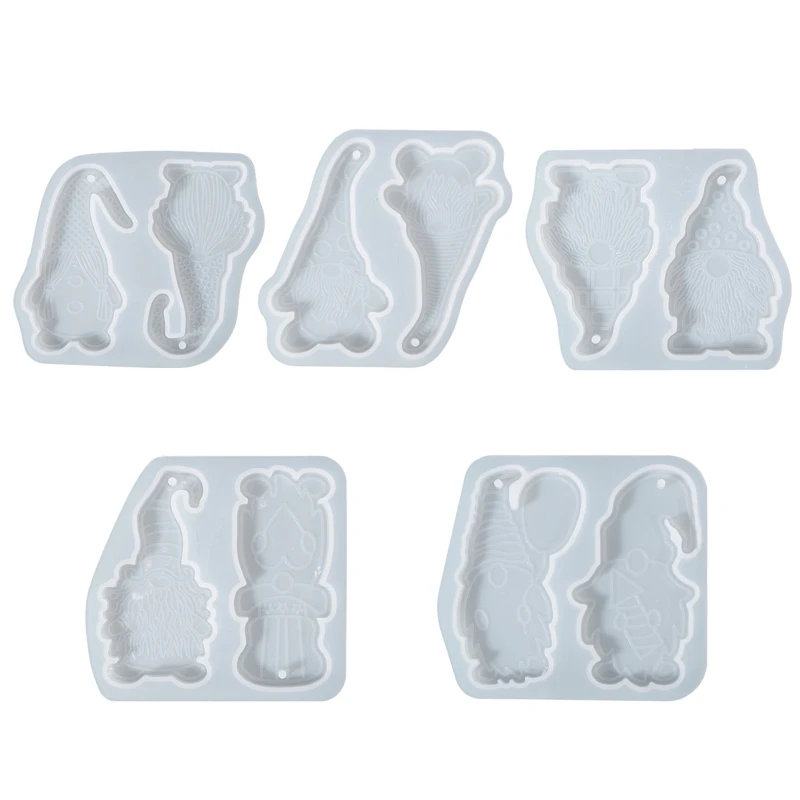 

Santa Claus Keychain Mold with Hole for DIY Keychain Luggage Tag Pendant Mold