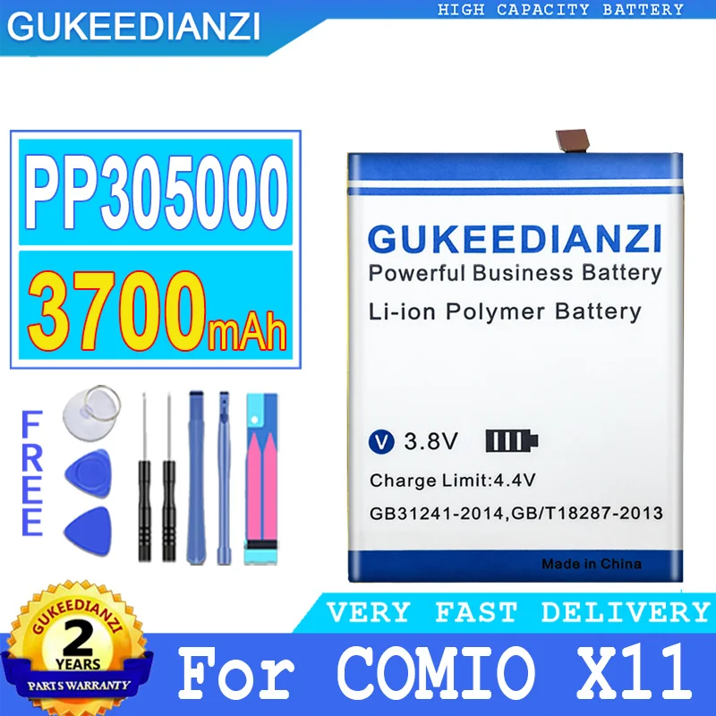 3700mAh аккумулятор GUKEEDIANZI PP305000 для COMIO X11 мобильный телефон аккумулятор большой мощности