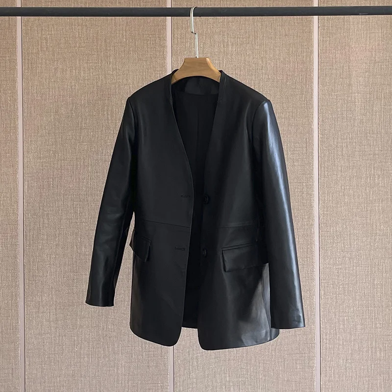 Весенне-осеннее новое кожаное пальто Haining для женщин популярная верхняя одежда