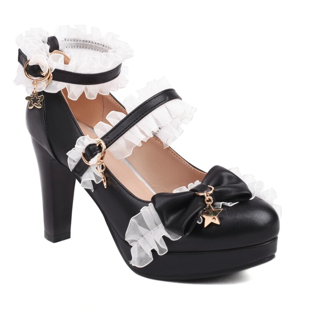 Туфли-лодочки женские розовые на высоком каблуке с бантиком