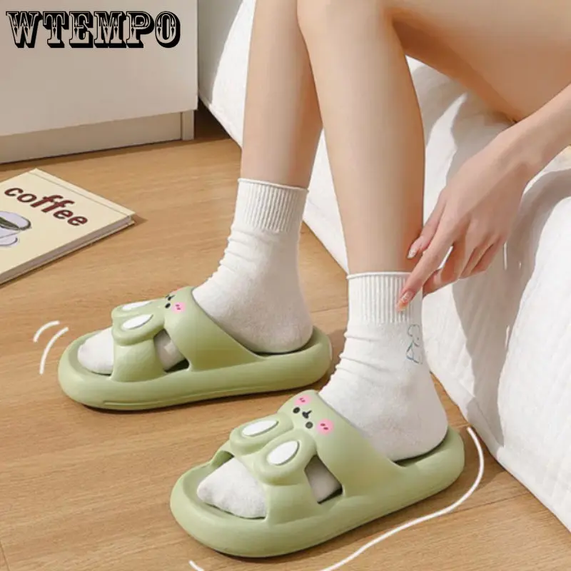 WTEMPO Cute Cartoon Rabbit Slippers Summer Home Slides Adult Girl Lady Silent Indoor Floor Outdoors Fun Sandals Dropshipping