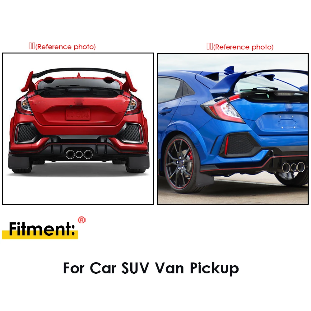 4 шт. универсальные брызговики для пикапа внедорожника фургона |