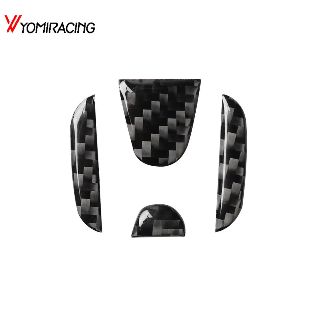 

Carbon Fiber Car Accessories Interior Steering Wheel Protective Decoration Decals Cover Trim Stickers For Honda Civic 2016-2019