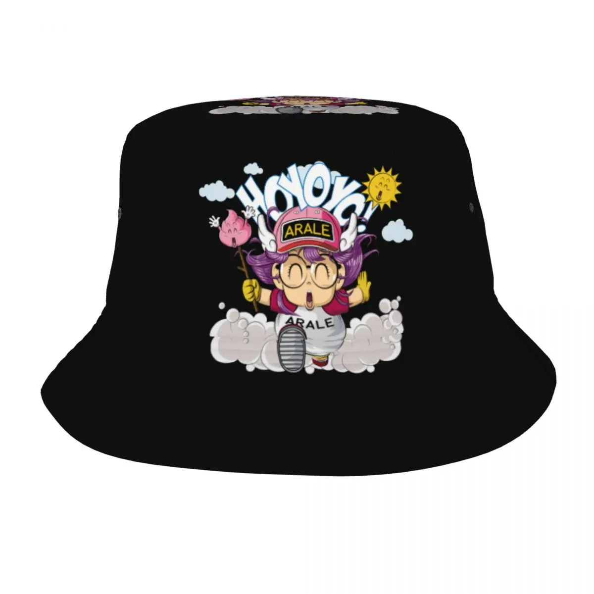

Головной убор Dr. Slump Arale аксессуары шляпа Боб модная унисекс Солнцезащитная шляпа Dr Slump мультяшный аниме головной убор складные рыболовные шляпы