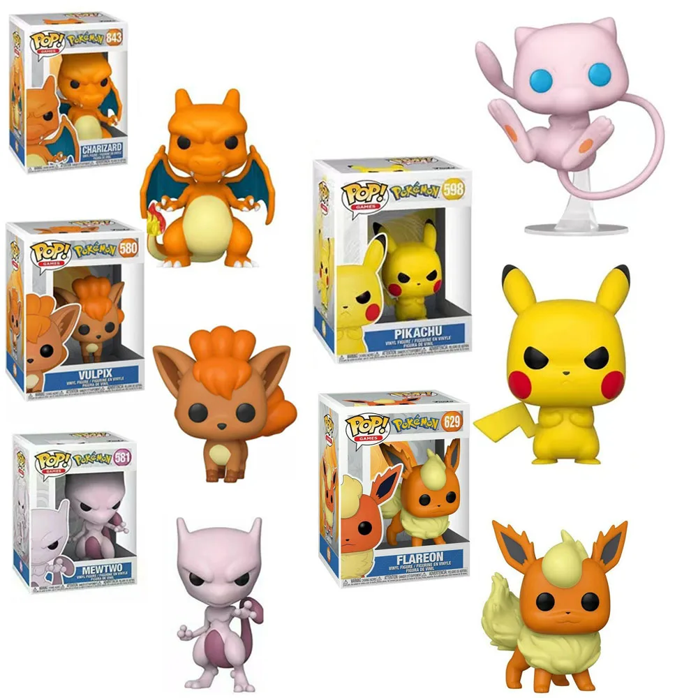 

POP Pokemon Anime Figure Toys Pikachu Charizard Mewtwo Decoration Ornaments Action Figure for Children Birthday Toy Gifts