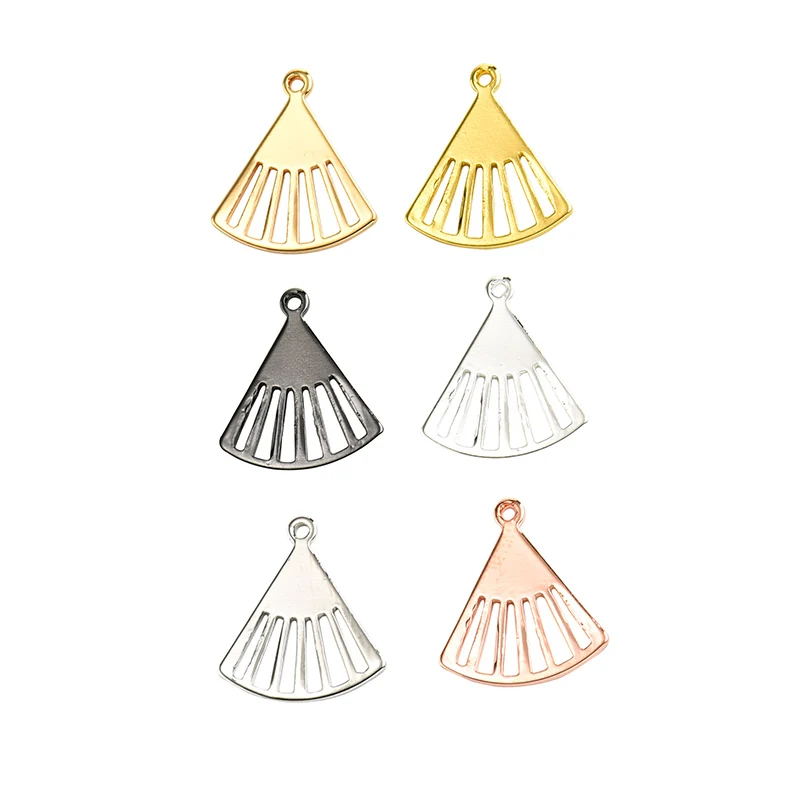 

20 шт. модные гальванические разноцветные одиночные подвесные полые веерообразные серьги ожерелье подвеска ювелирные изделия аксессуары