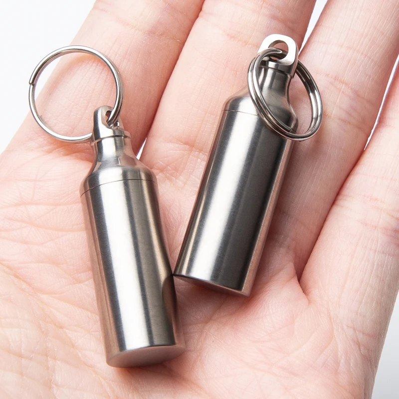 

Футляр для таблеток из титанового сплава, водонепроницаемый дорожный органайзер для таблеток с уплотнением, 1 шт.