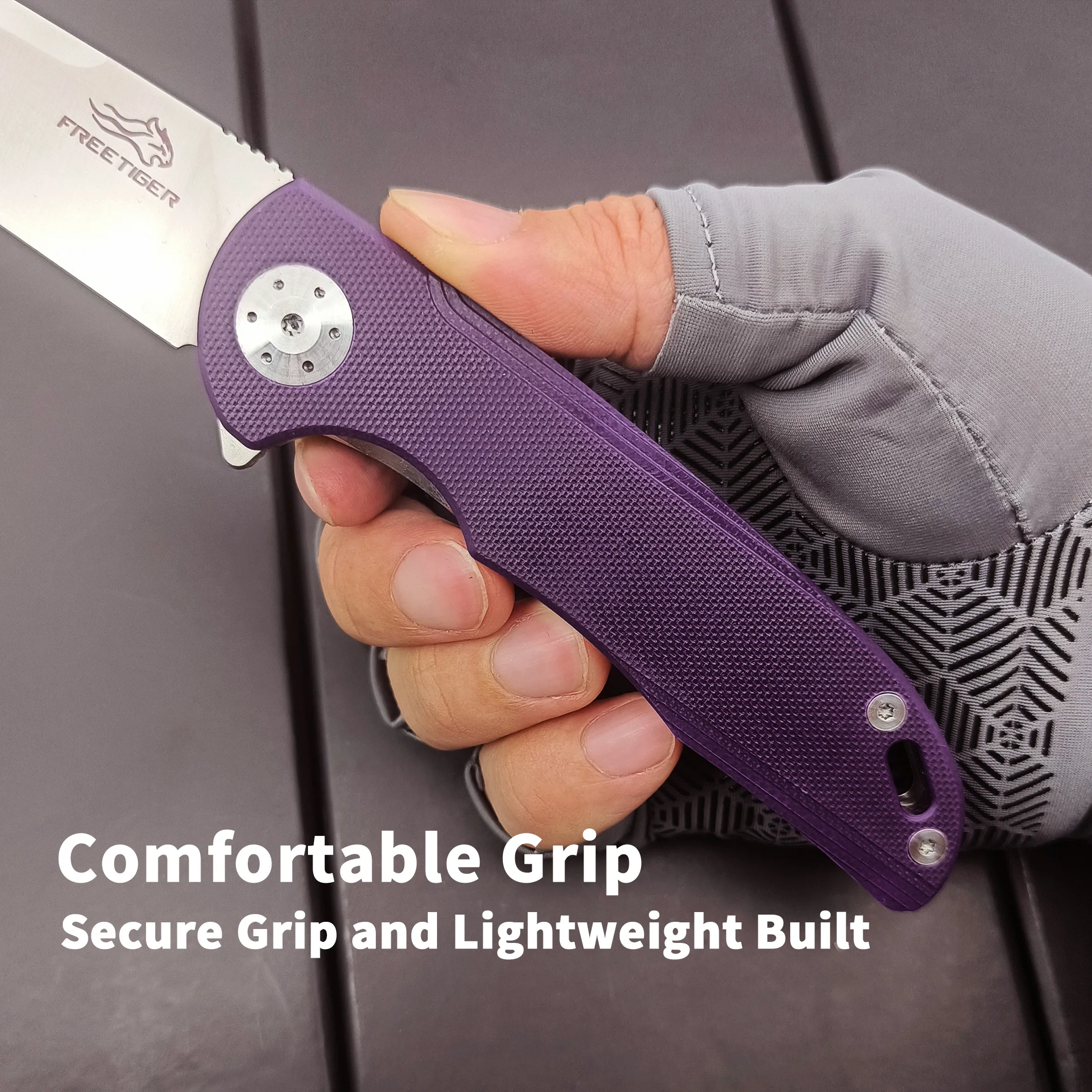 Складной карманный нож FREETIGER FT901 D2 Клинок рукоятка G10 для выживания охоты кемпинга