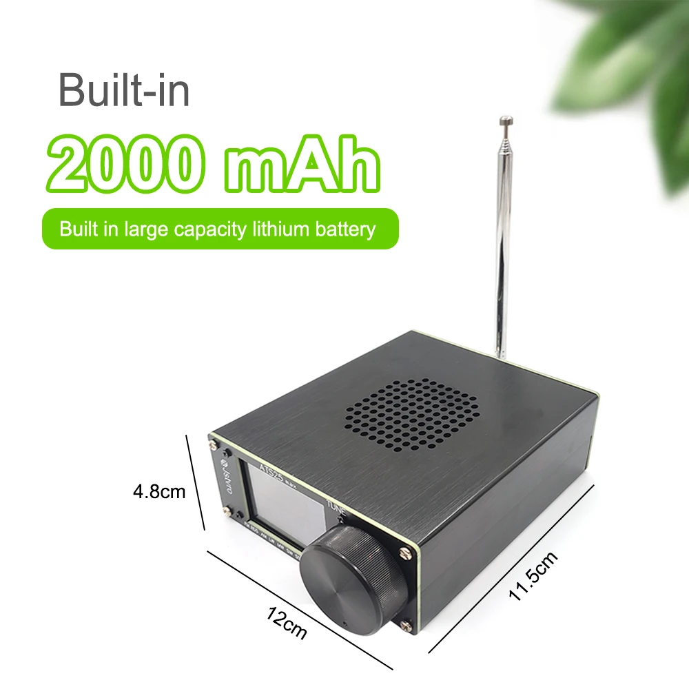 ATS-25 Max Si4732 Full Band Radio Receiver FM/LW/MW/SW/SSB Tester 2000mAh Capacity ATS-25 Upgrade 2.4 Inch Portable Receiver
