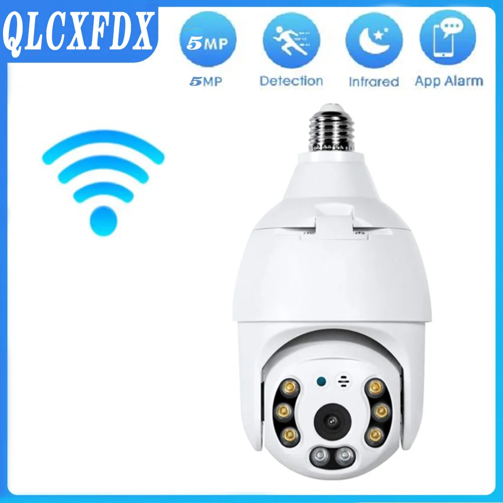 

360 Degree LED Light 2MP Wireless Panoramic Home Security WiFi CCTV Fisheye Bulb Lamp IP Camera Two Ways Audio E27 Cam