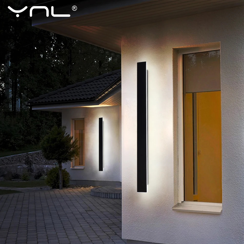 

Waterproof Outdoor LED Long Wall Lamp IP65 Aluminum Wall Light Modern Garden Villa porch Sconce Light AC85-265V Sconce Luminaire