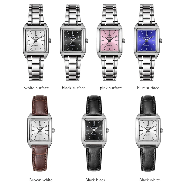 WWOOR New Watch Women Fashion Luxury Ladies Quartz Bracelet Wristwatch Simple White Dial Waterproof Ladies Watch Reloj De Hombre