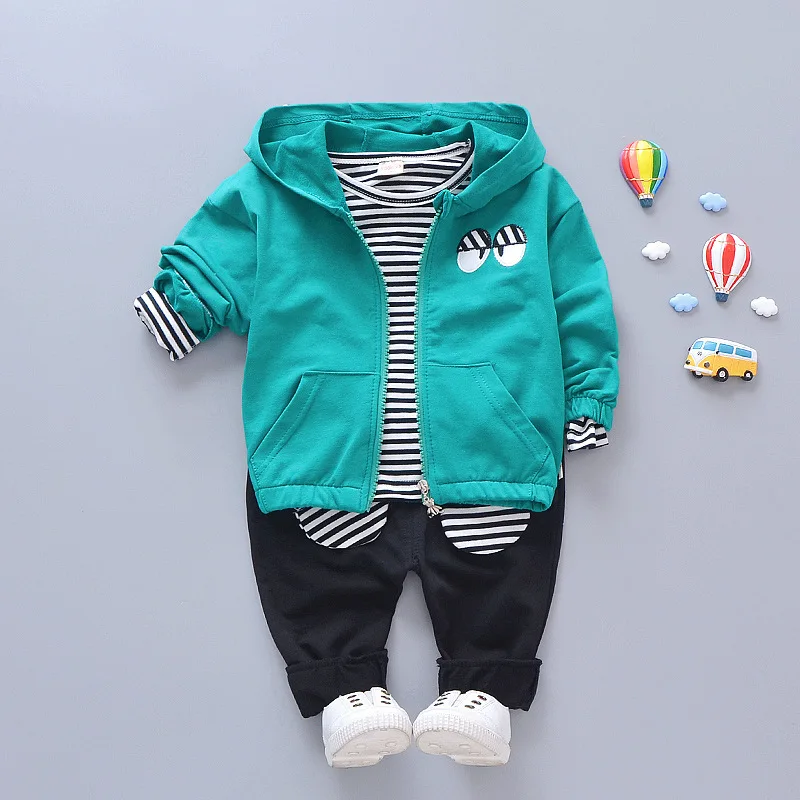 

Boys 3pcs Tracksuits Spring Autumn Children Coat Sweatshirt Pants Clothes Sets For Baby Outfits Kids Sports Suits 1 2 3 4 Years