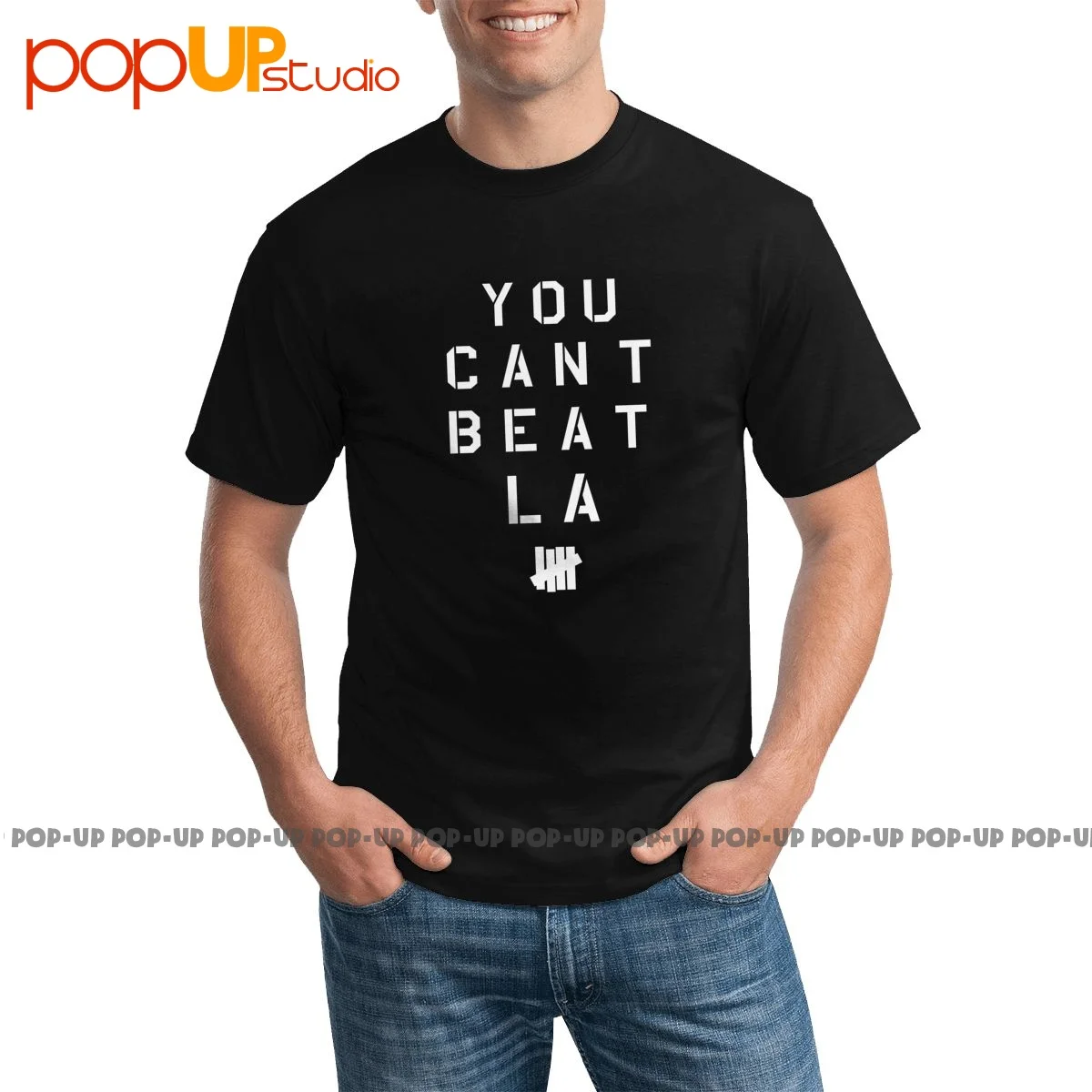 Крутая непобежденная эксклюзивная футболка с принтом Лос-Анджелеса модная