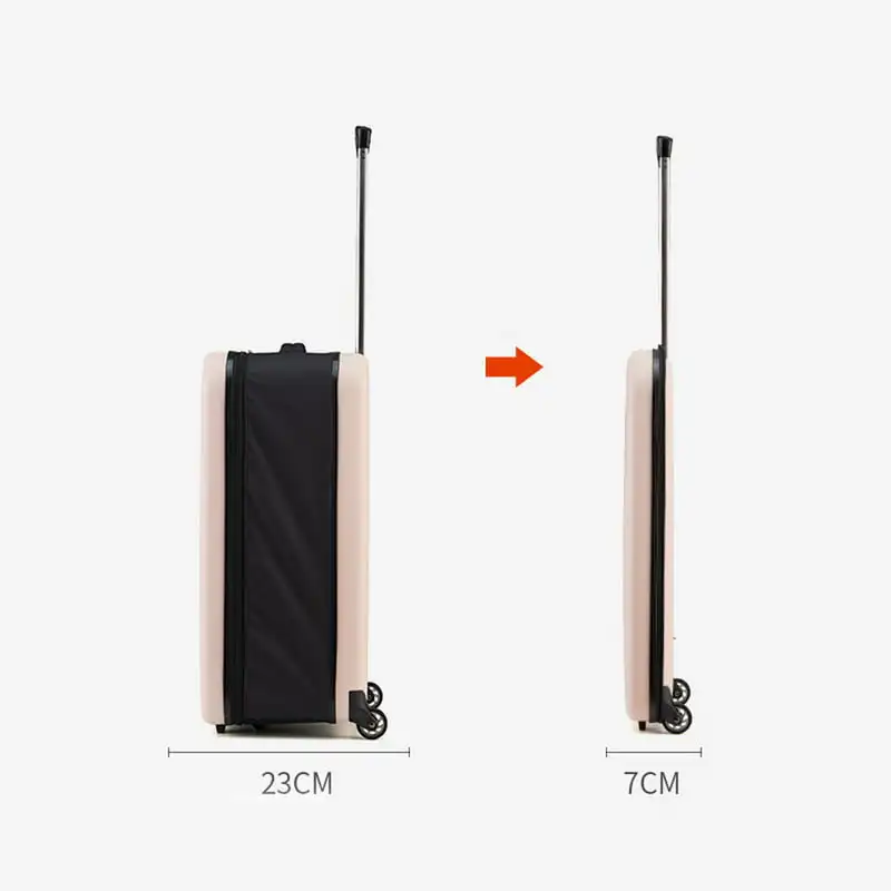 

Foldable, Light, Compactly Collapsible 24 Inch Blue Travel Suitcase - Perfect for Luggage.