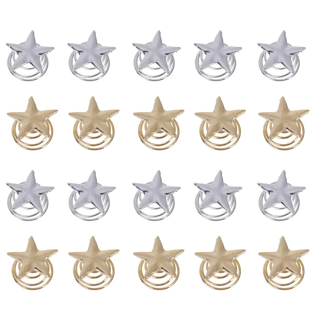 

20 Pcs Star Spiral Hair Clip Hairpins Shape Clips Braided Pieces Women Bride Bridal Wedding Girl Spring Screw