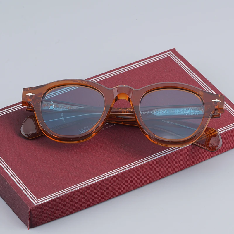 

Jmm Жак Бальзак Круглые Солнцезащитные очки ацетатные классические дизайнерские Брендовые очки мужские очки ручной работы высшего качества по рецепту