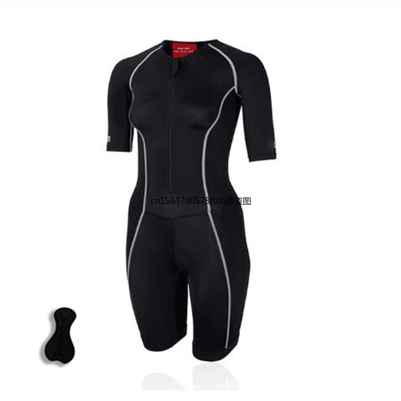 

Новый женский цельный дышащий костюм для дайвинга с коротким рукавом для триатлона, костюм для серфинга из лайкры, гидрокостюм на молнии на ...