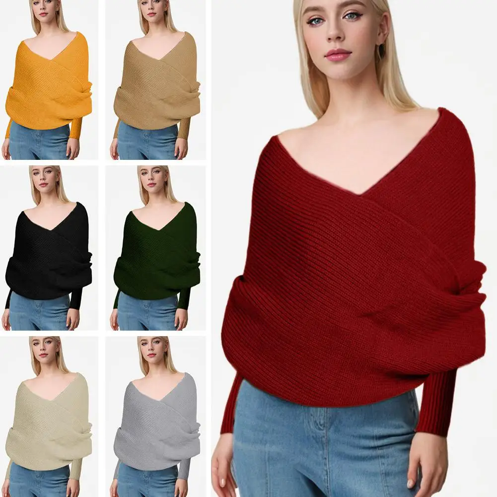 Женский зимний шарф с рукавом зимняя теплая шаль верхний элегантный короткий