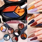 Гель-лак для ногтей Твердый кремовый, 10 мл, 3 цвета в 1 коробке