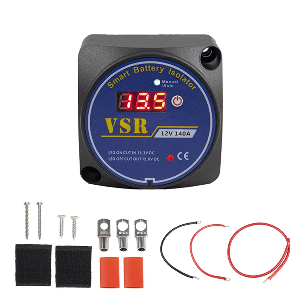 

12V 140A Automotive Intelligent Dual Battery Isolator Voltage Sensitive Relay VSR Double Battery Automatic Recharging Relay