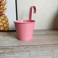 creative long lasting corrosion resistance balcony planters metal bucket for home flower pot flower holders