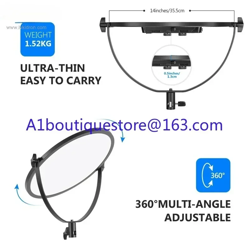 14-дюймовая круглая светодиодная панель для видеосъемки беспроводной пульт