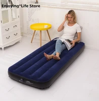 flocking mattress foldable inflatable mattress sofa bed car outdoor inflatable cushion adult lunch break sleeping cushion