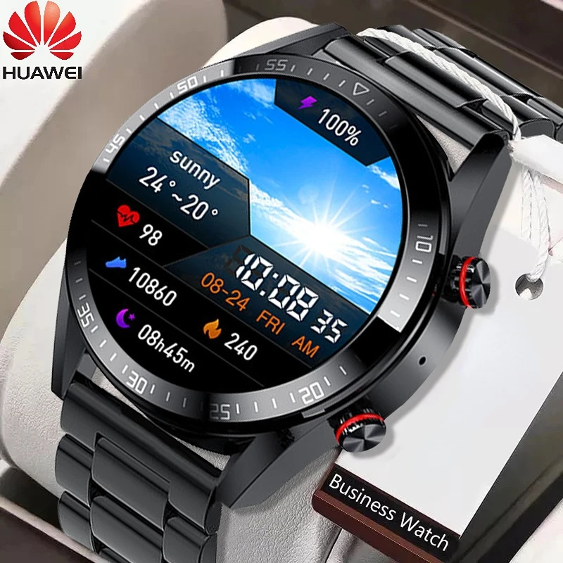 

Huawei 454*454 Screen Smart Watch Always Display The Time Bluetooth Call Local Music Smartwatch For Mens Android TWS Earphones